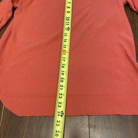 Cotton On Sweater Women’s Medium Round Neck Light Weight Salmon Slit Side - Picture 6 of 15